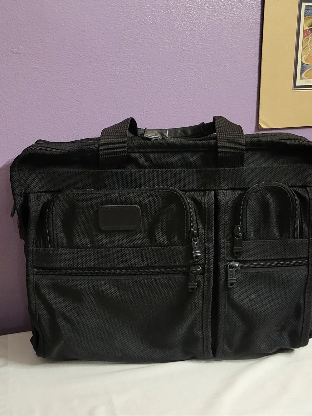 TUMI Alpha Deluxe Shoulder Messenger Bag Multi-Pocket BRIEFCASE Organizer 2621D3